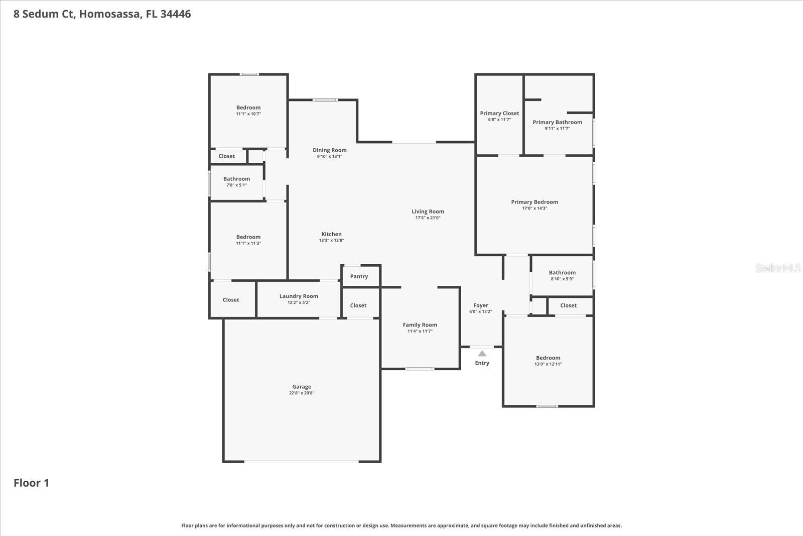 8 SEDUM CT, HOMOSASSA, FL, 34446