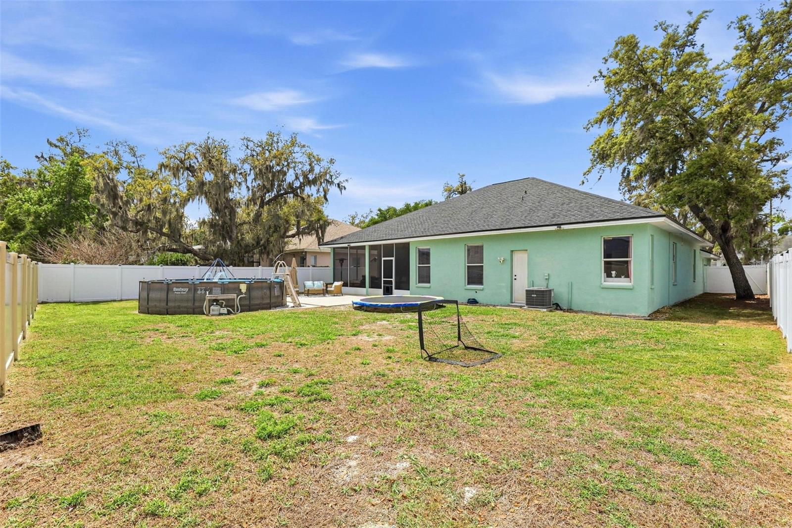 fully fenced in yard