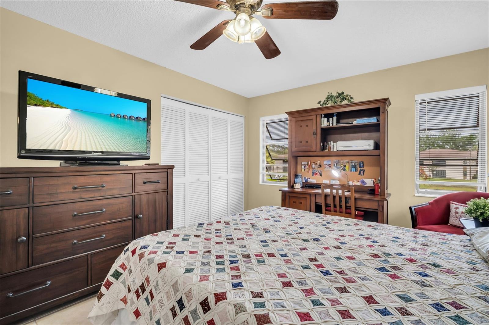 Big enough for a king and plenty of additional furniture~