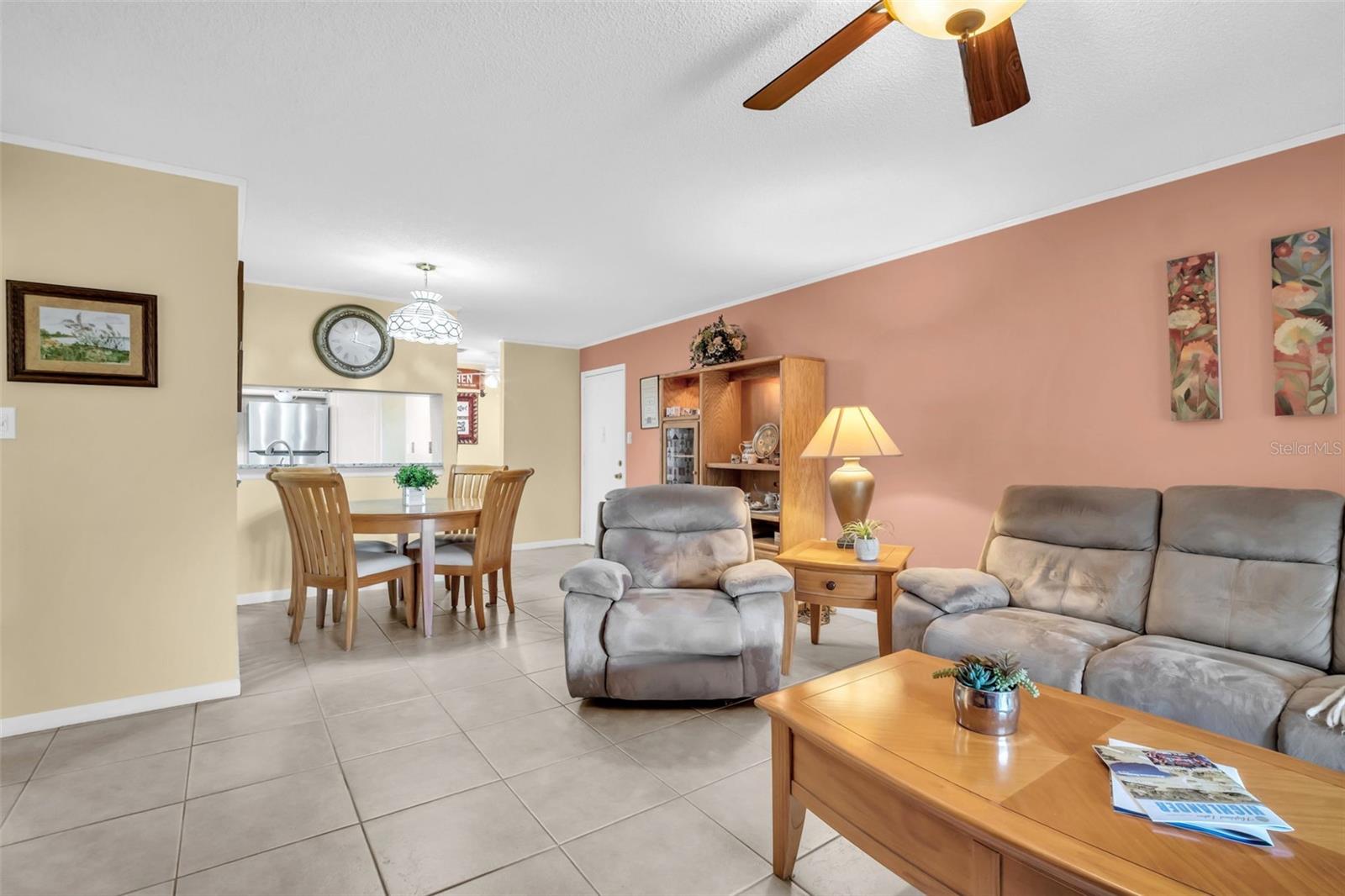 Natural light floods the space~