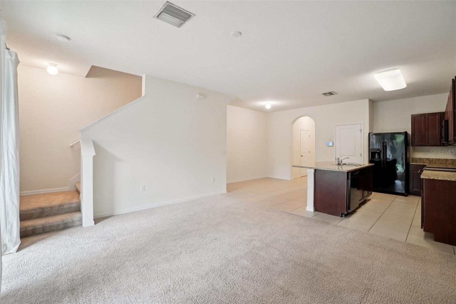 Family Room and Kitchen