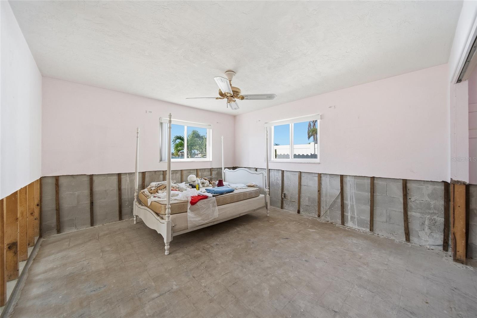 Existing 3rd bedroom windows look south and west.