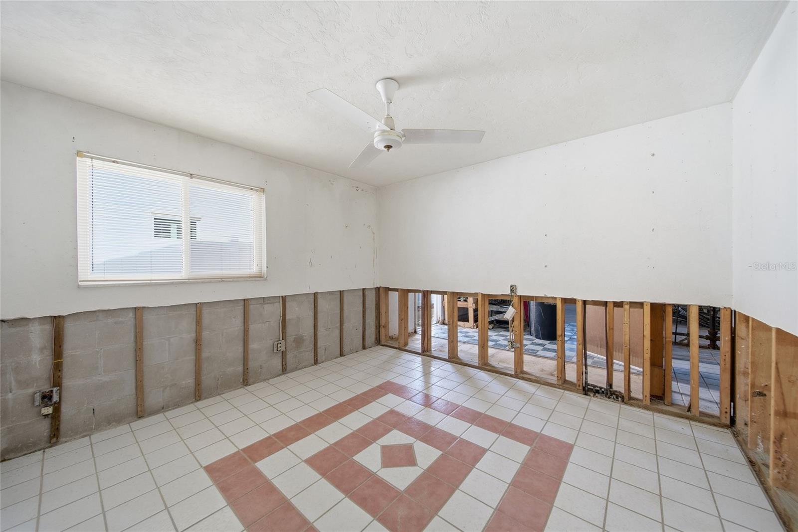 Existing 2nd bedroom window faces west.
