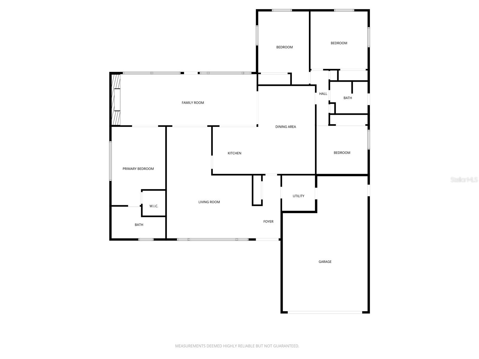 Floor plan of the existing home structure.