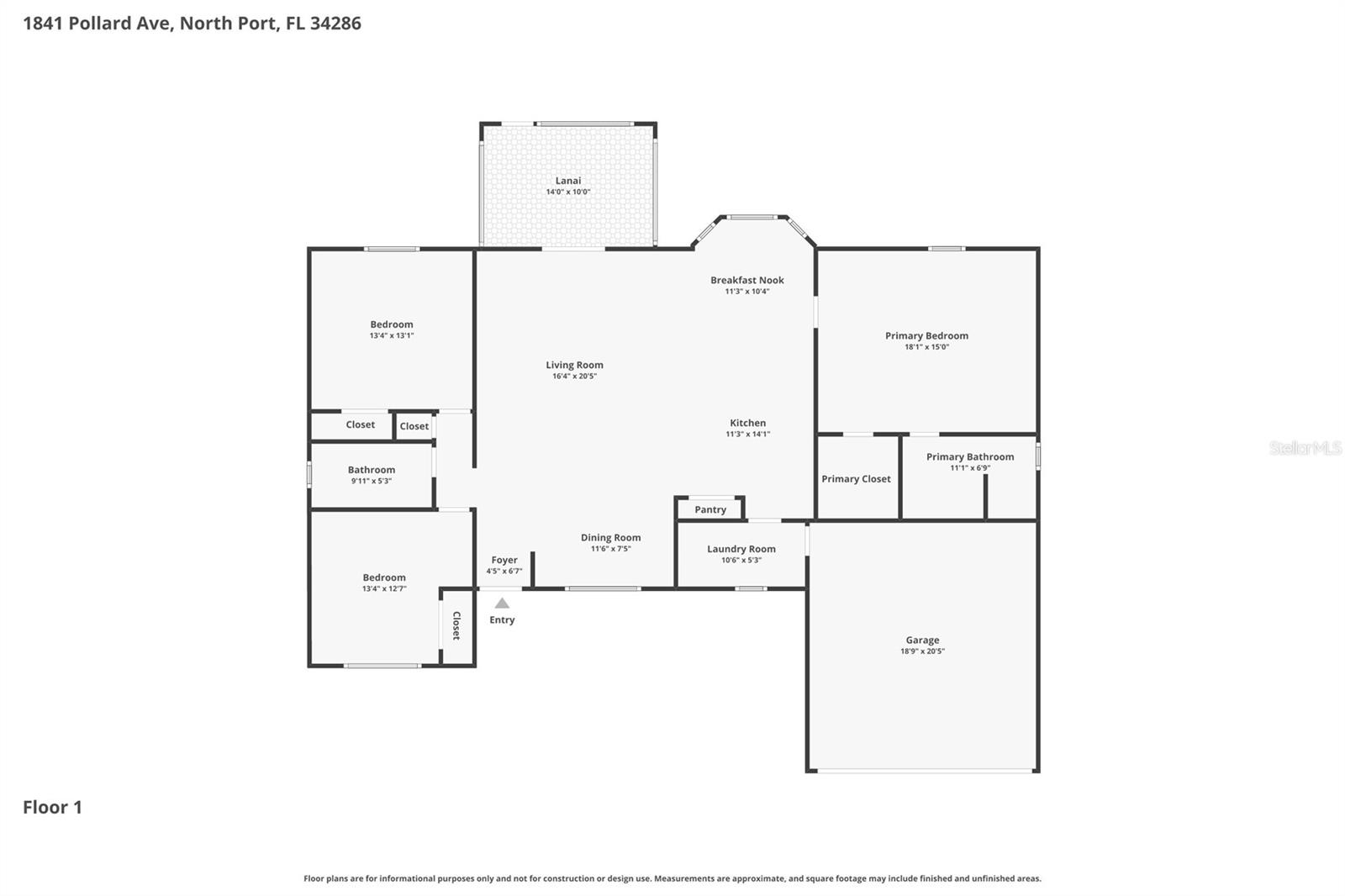 1841 POLLARD AVE, NORTH PORT, FL, 34286