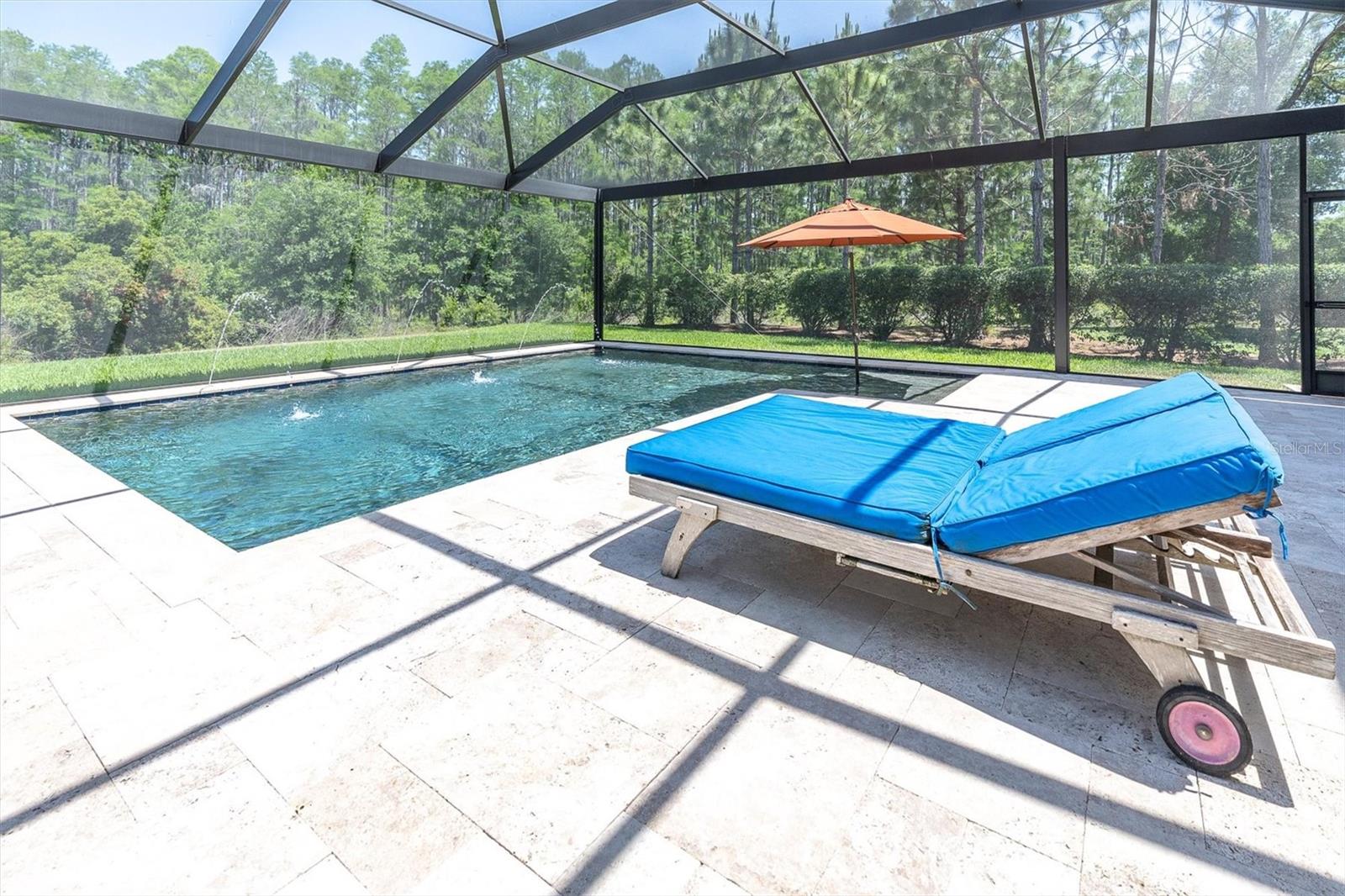 HEATED SALTWATER POOL WITH FOUNTAIN FEATURES