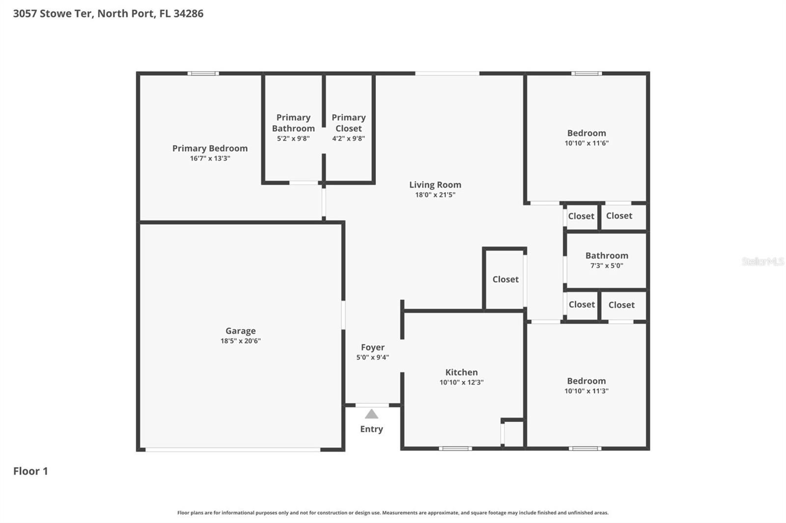 3057 STOWE TER, NORTH PORT, FL, 34286