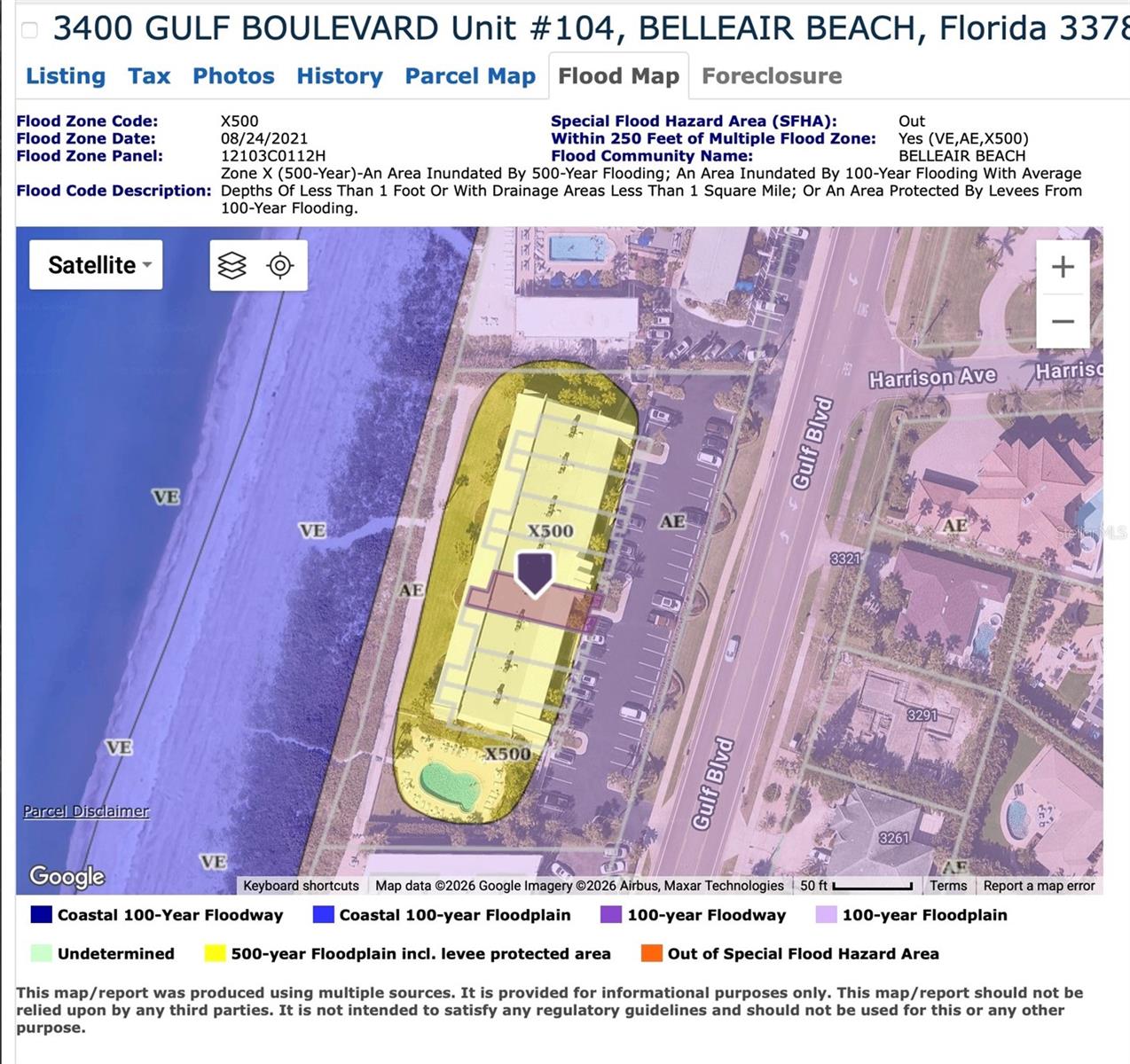 3400 GULF BLVD #104, BELLEAIR BEACH, FL, 33786