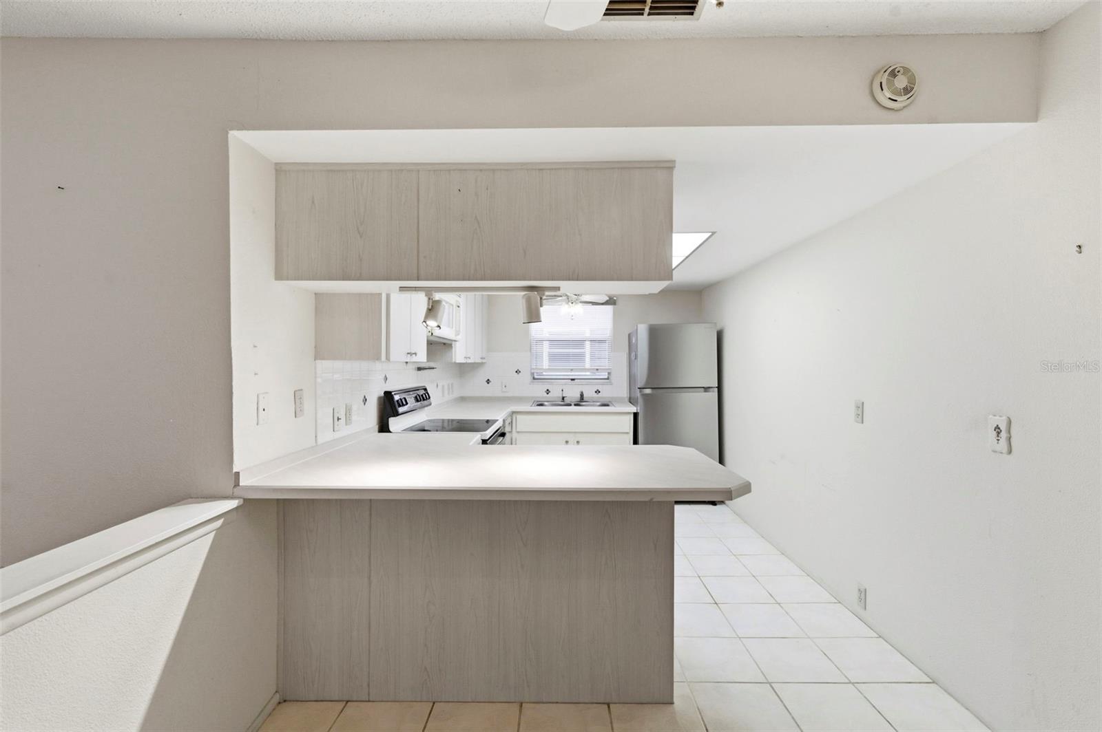 View into the kitchen.