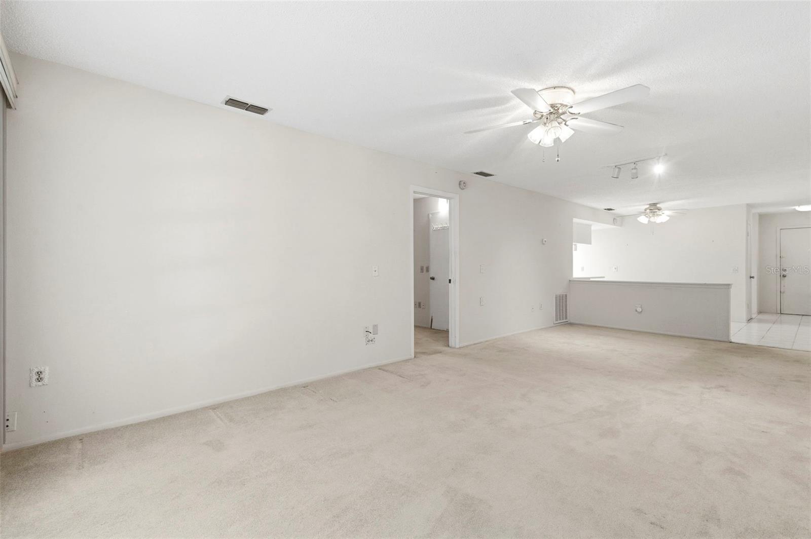 The living room is massive!