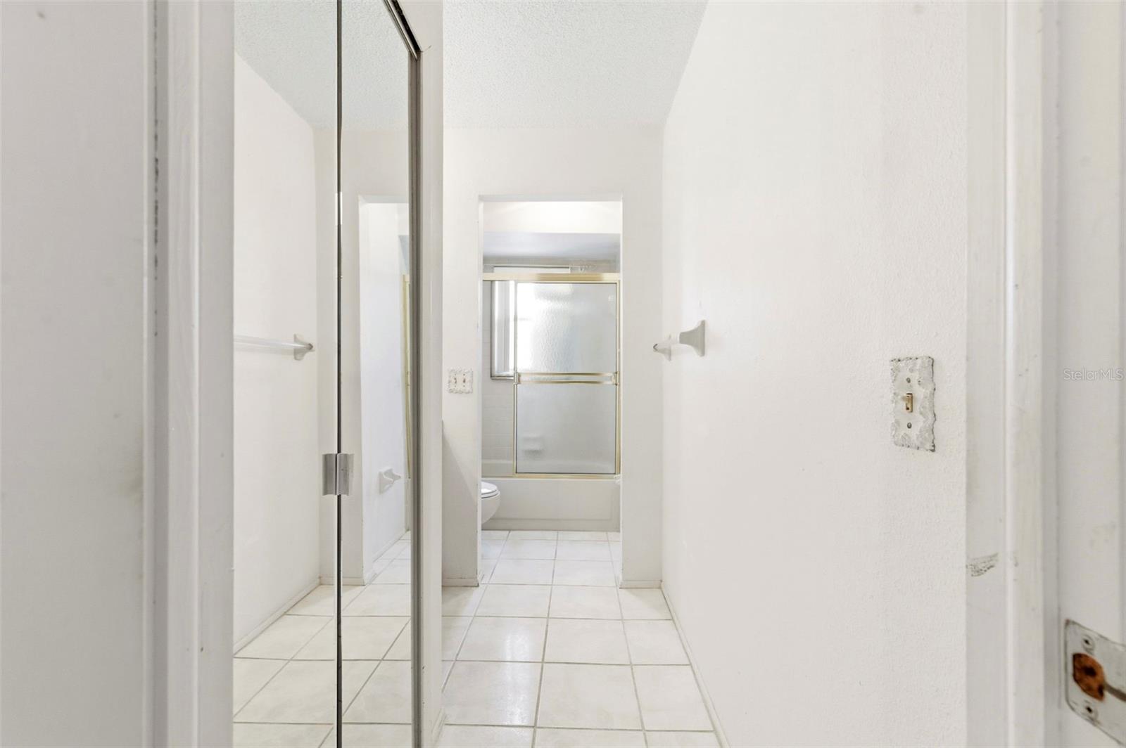 Spacious guest bathroom