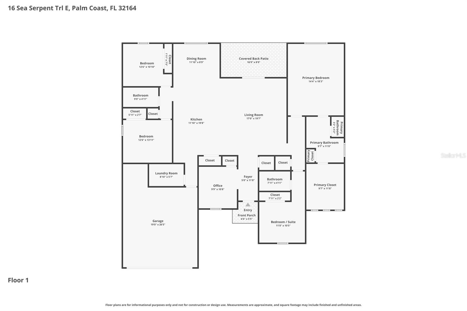 16 SEA SERPENT TRL E, PALM COAST, FL, 32164