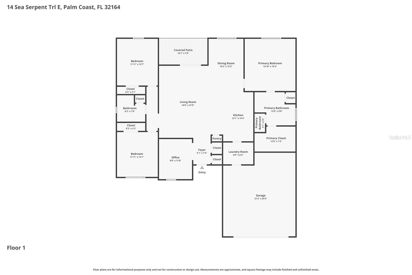 14 SEA SERPENT TRL E, PALM COAST, FL, 32164