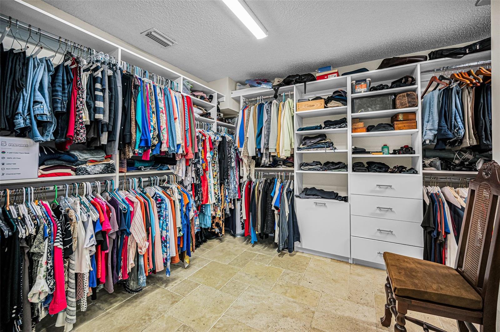 Oversized Walk-In closet in primary bedroom