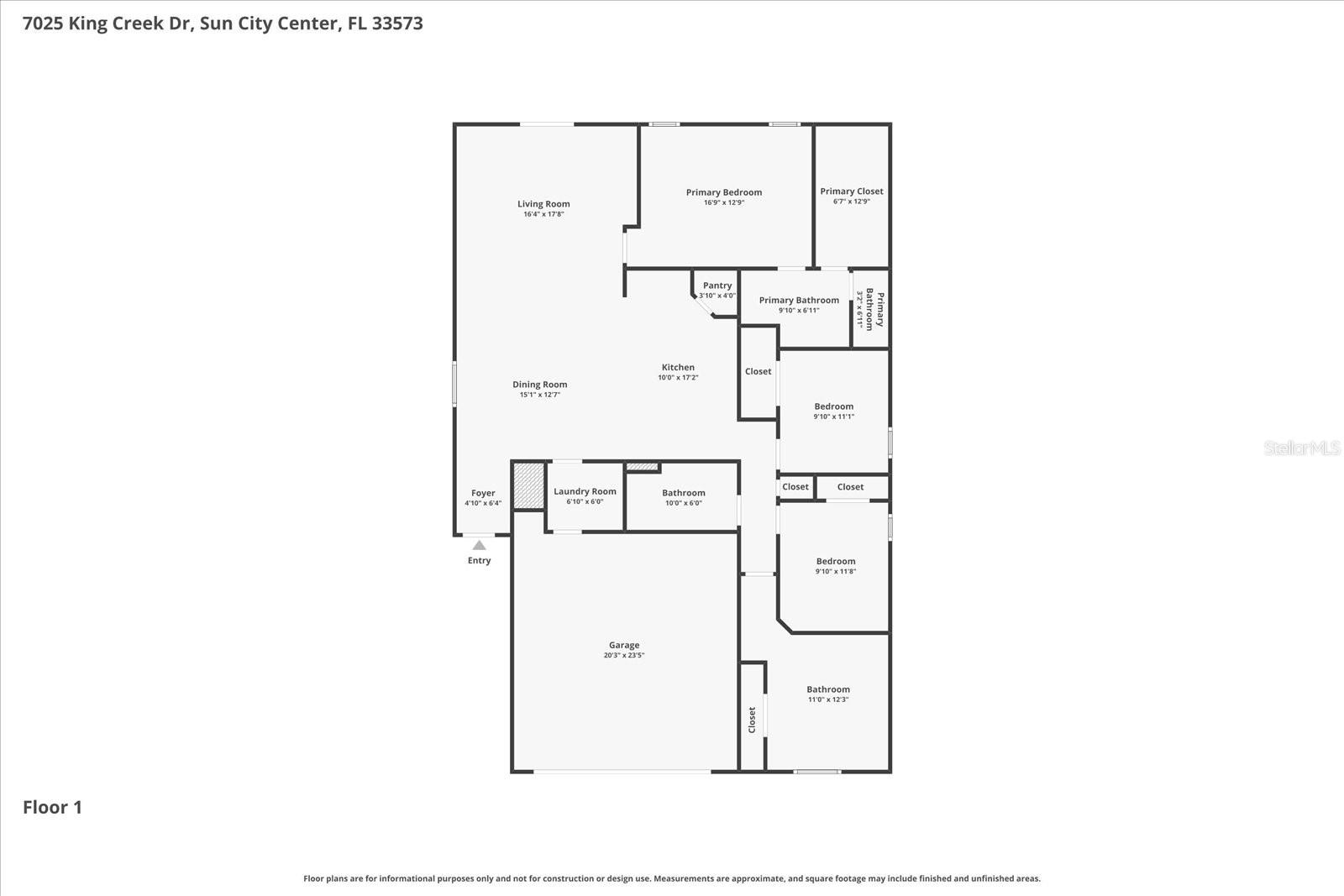 7025 KING CREEK DR, SUN CITY CENTER, FL, 33573