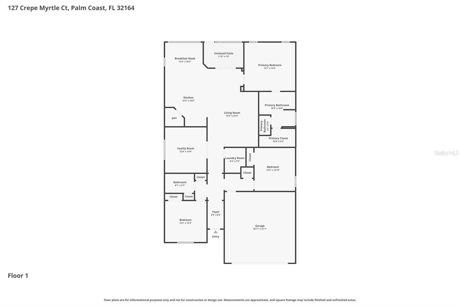 127 CREPE MYRTLE CT, PALM COAST, FL, 32164