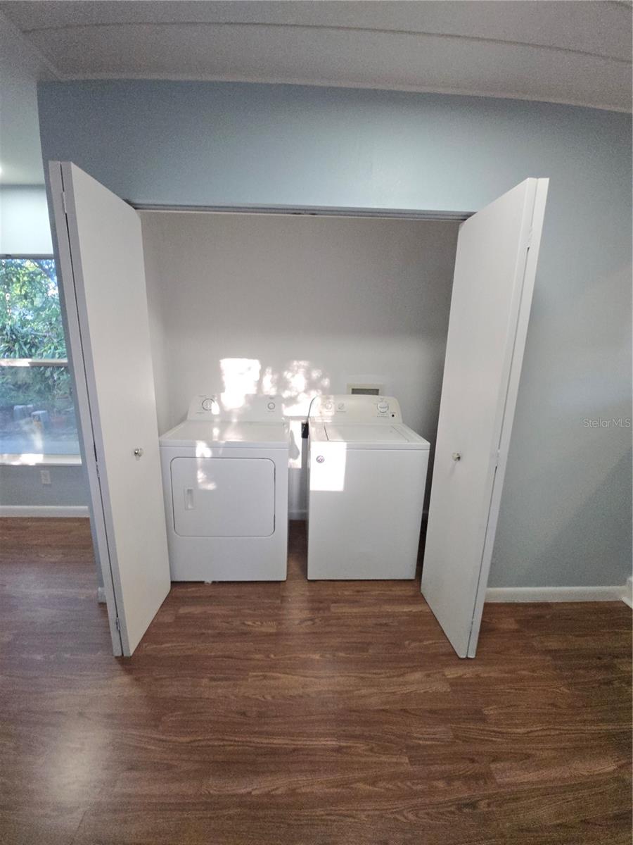 inside laundry closet