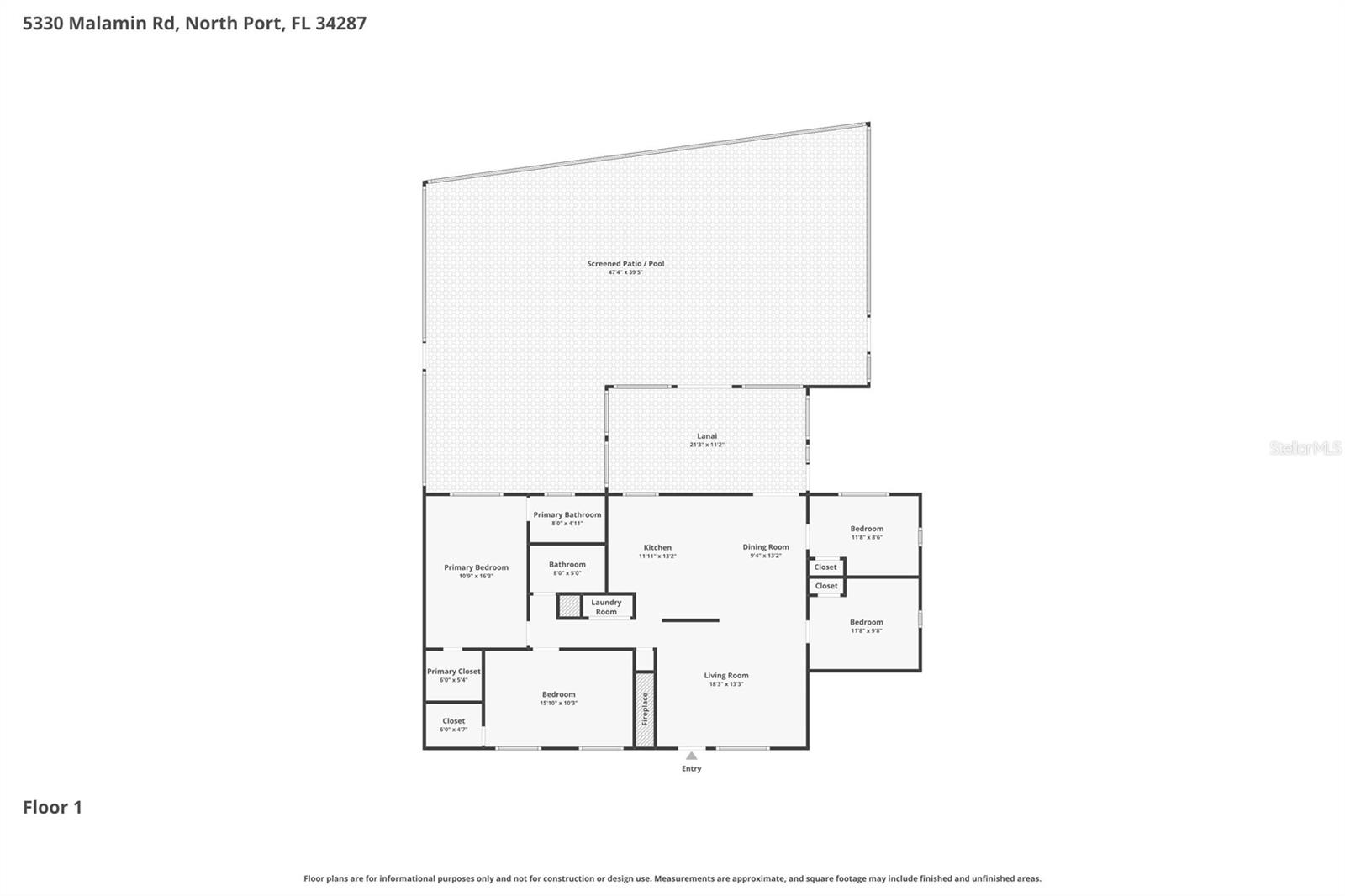 5330 MALAMIN RD, NORTH PORT, FL, 34287