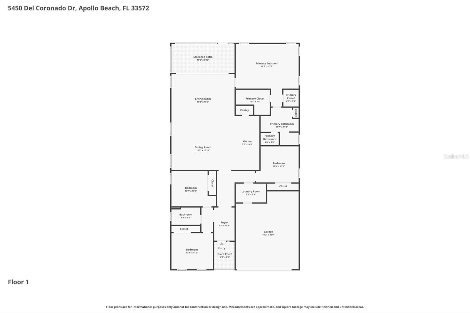 5450 DEL CORONADO DR, APOLLO BEACH, FL, 33572