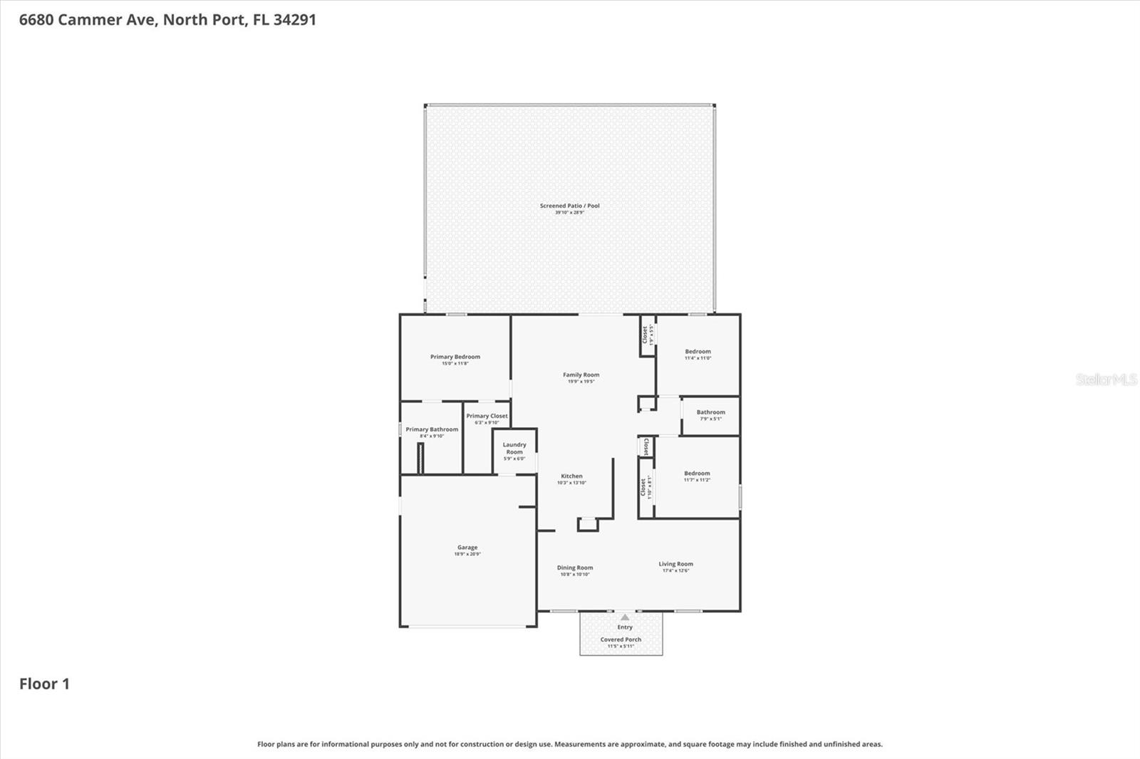 6680 CAMMER AVE, NORTH PORT, FL, 34291