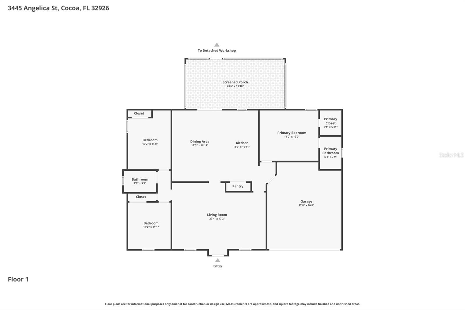 3445 ANGELICA ST, COCOA, FL, 32926