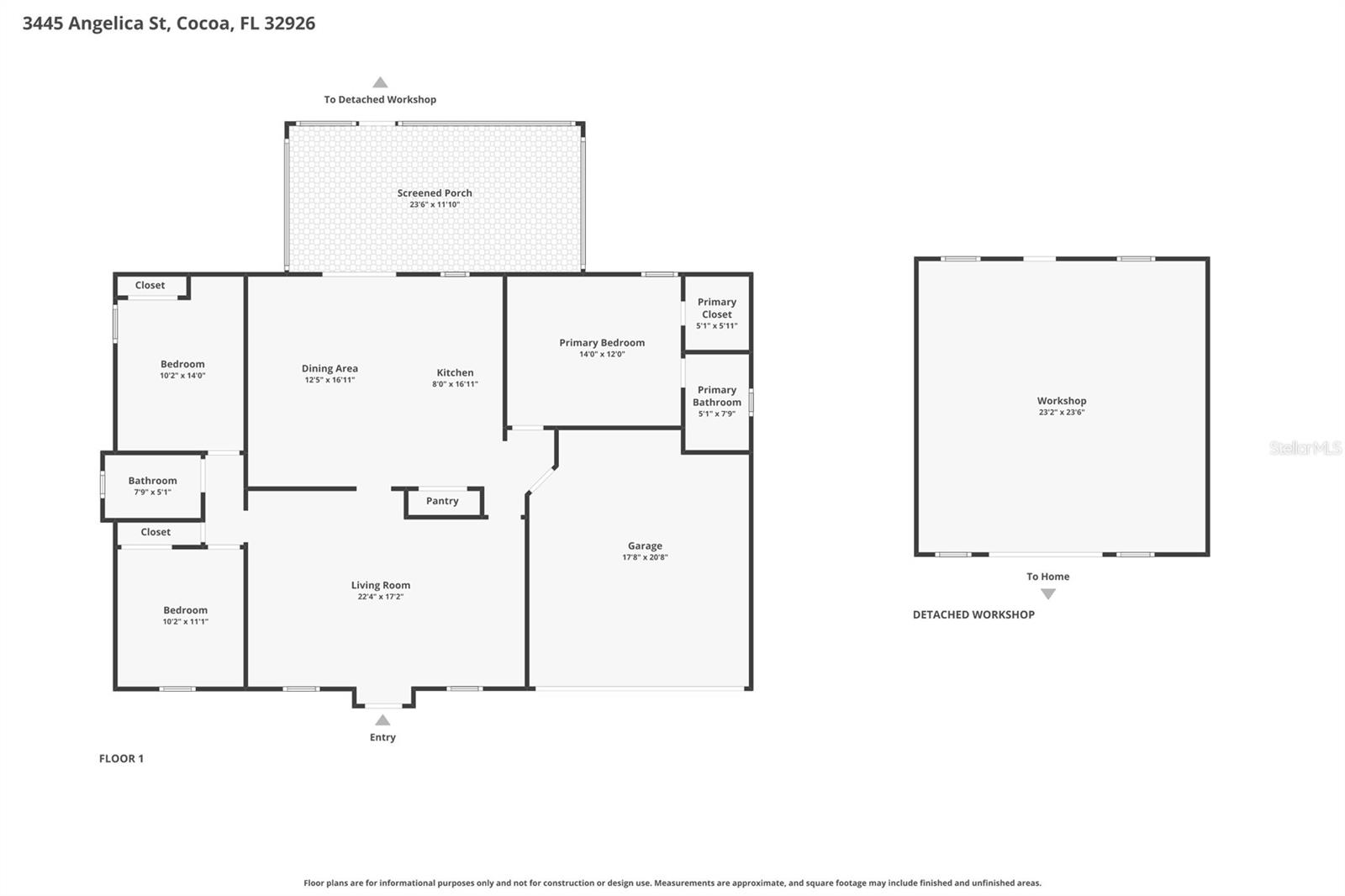 3445 ANGELICA ST, COCOA, FL, 32926