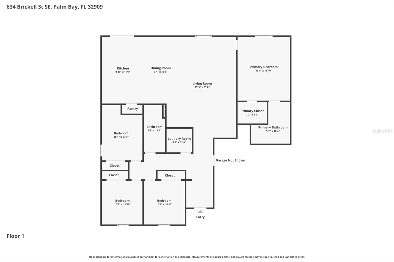 634 BRICKELL ST SE, PALM BAY, FL, 32909