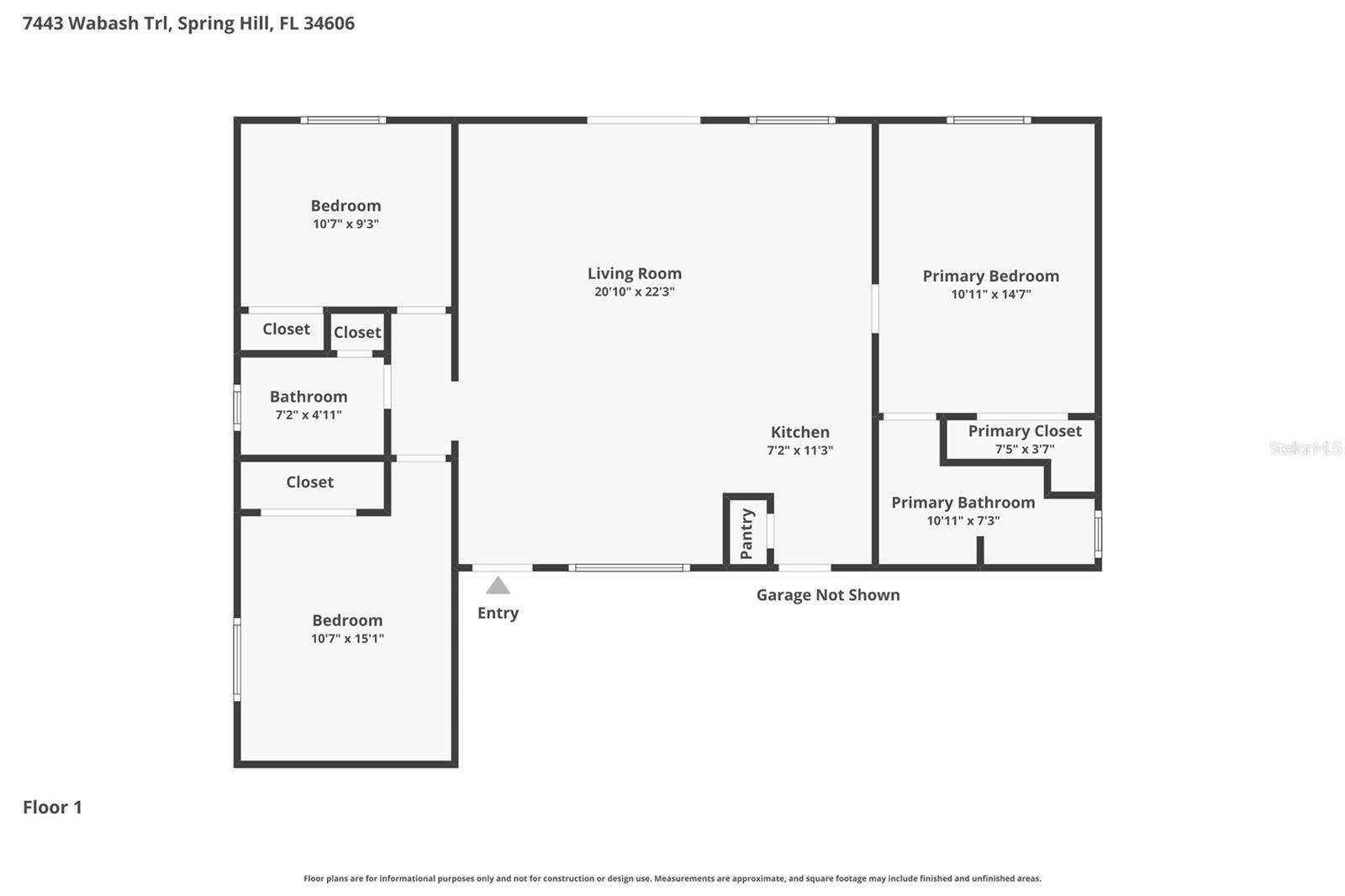 7443 WABASH TRL, SPRING HILL, FL, 34606