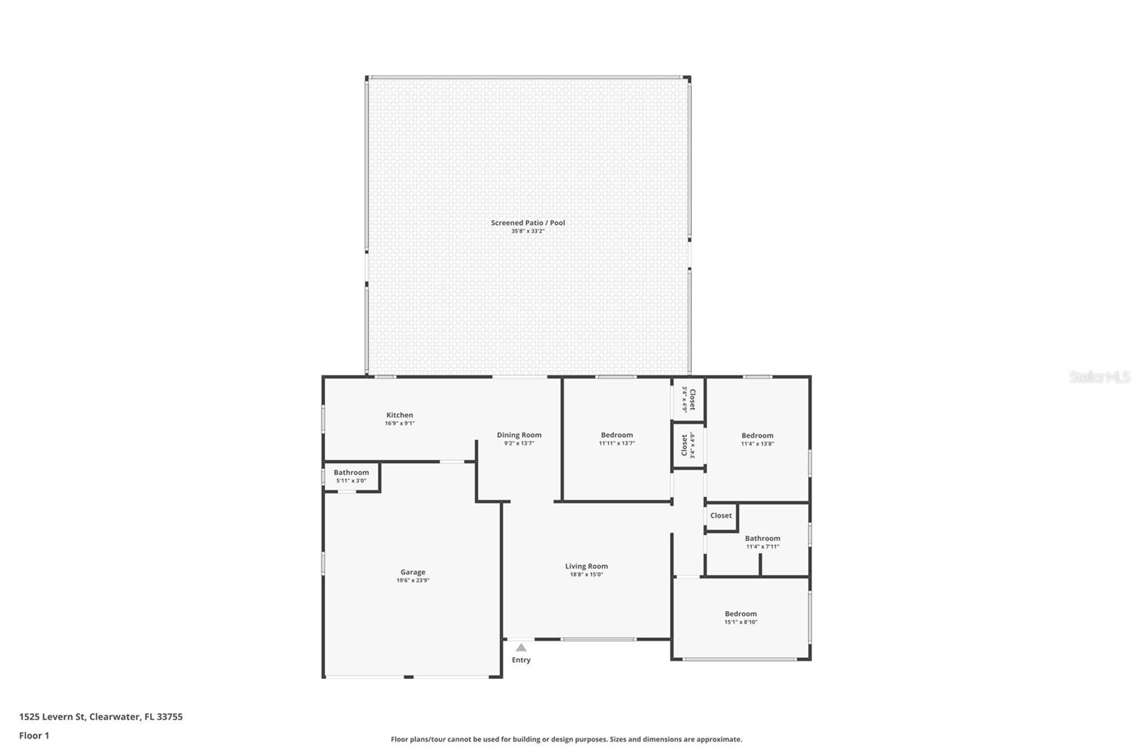 1525 LEVERN ST, CLEARWATER, FL, 33755