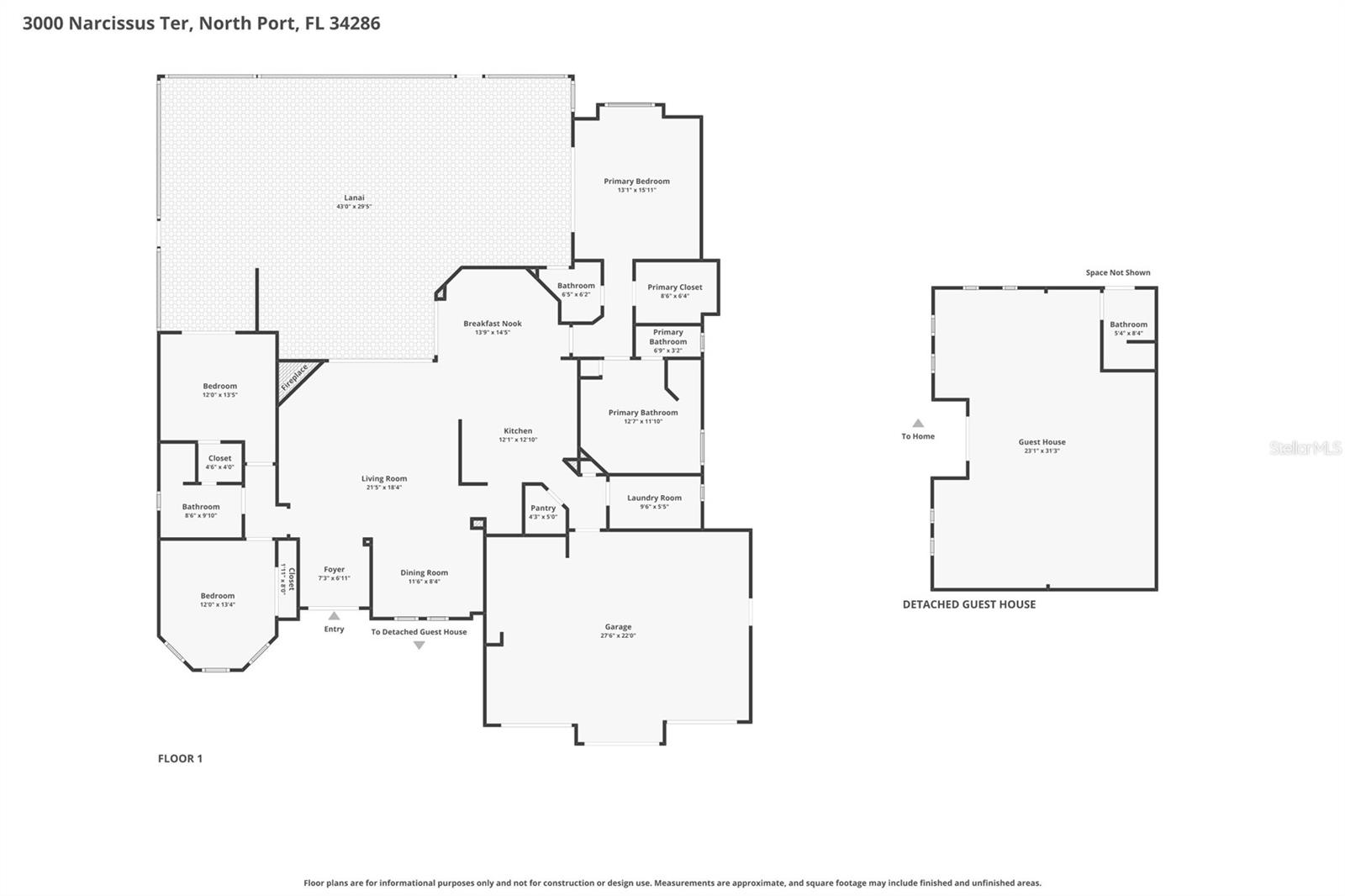 3000 NARCISSUS TER, NORTH PORT, FL, 34286