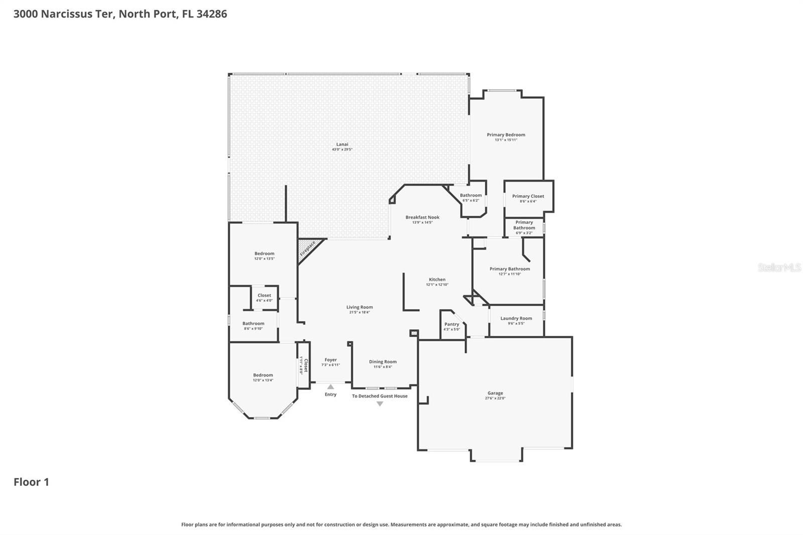 3000 NARCISSUS TER, NORTH PORT, FL, 34286