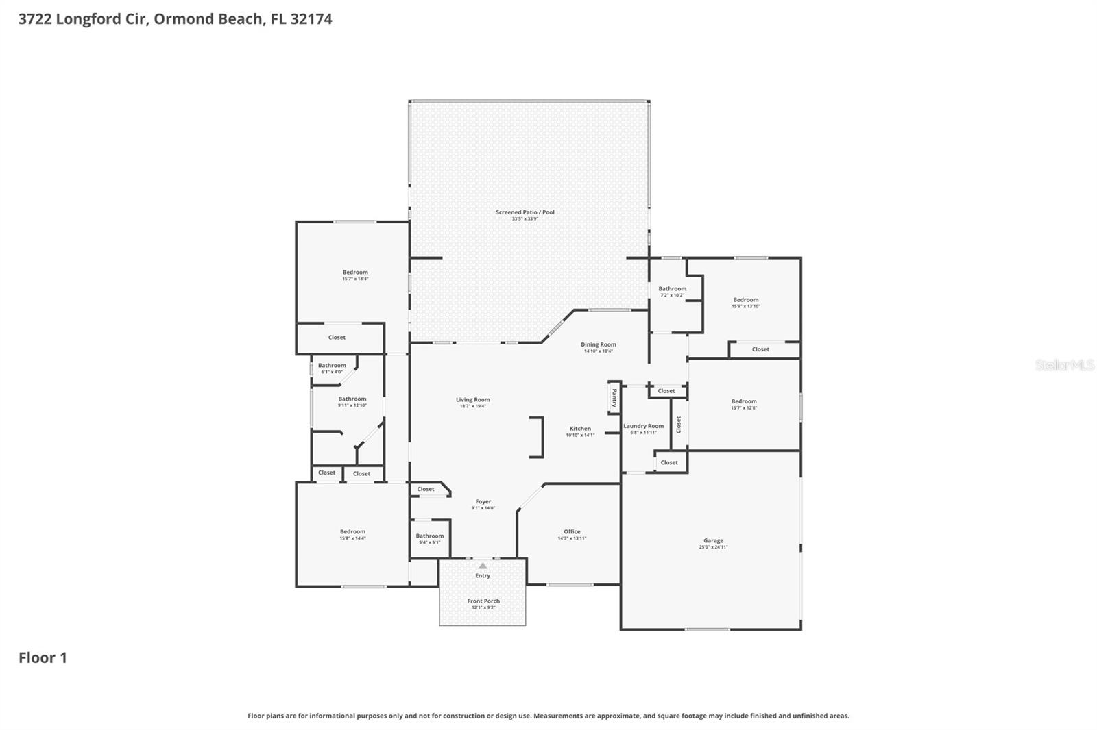 3722 LONGFORD CIR, ORMOND BEACH, FL, 32174
