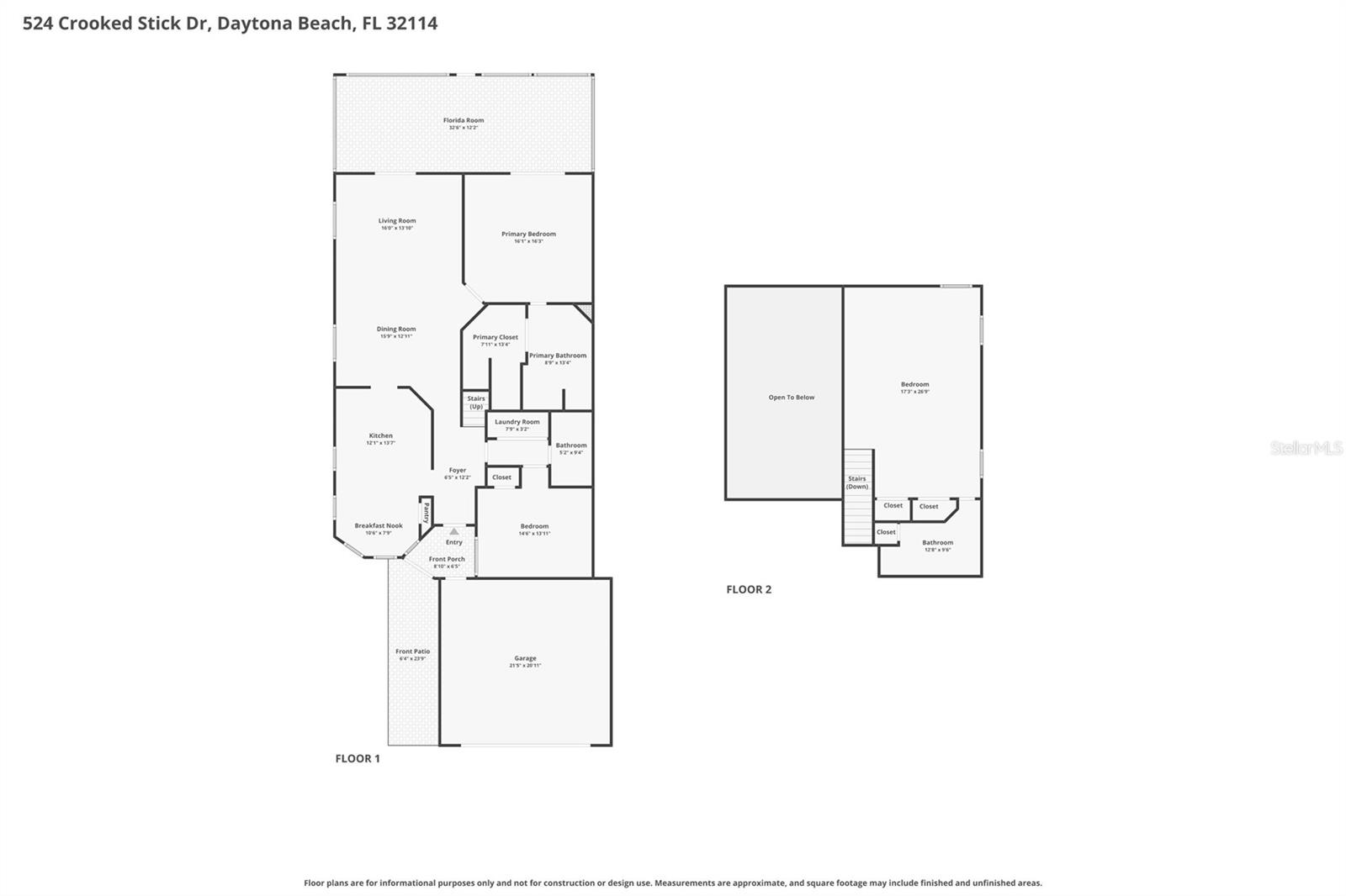 524 CROOKED STICK DR, DAYTONA BEACH, FL, 32114