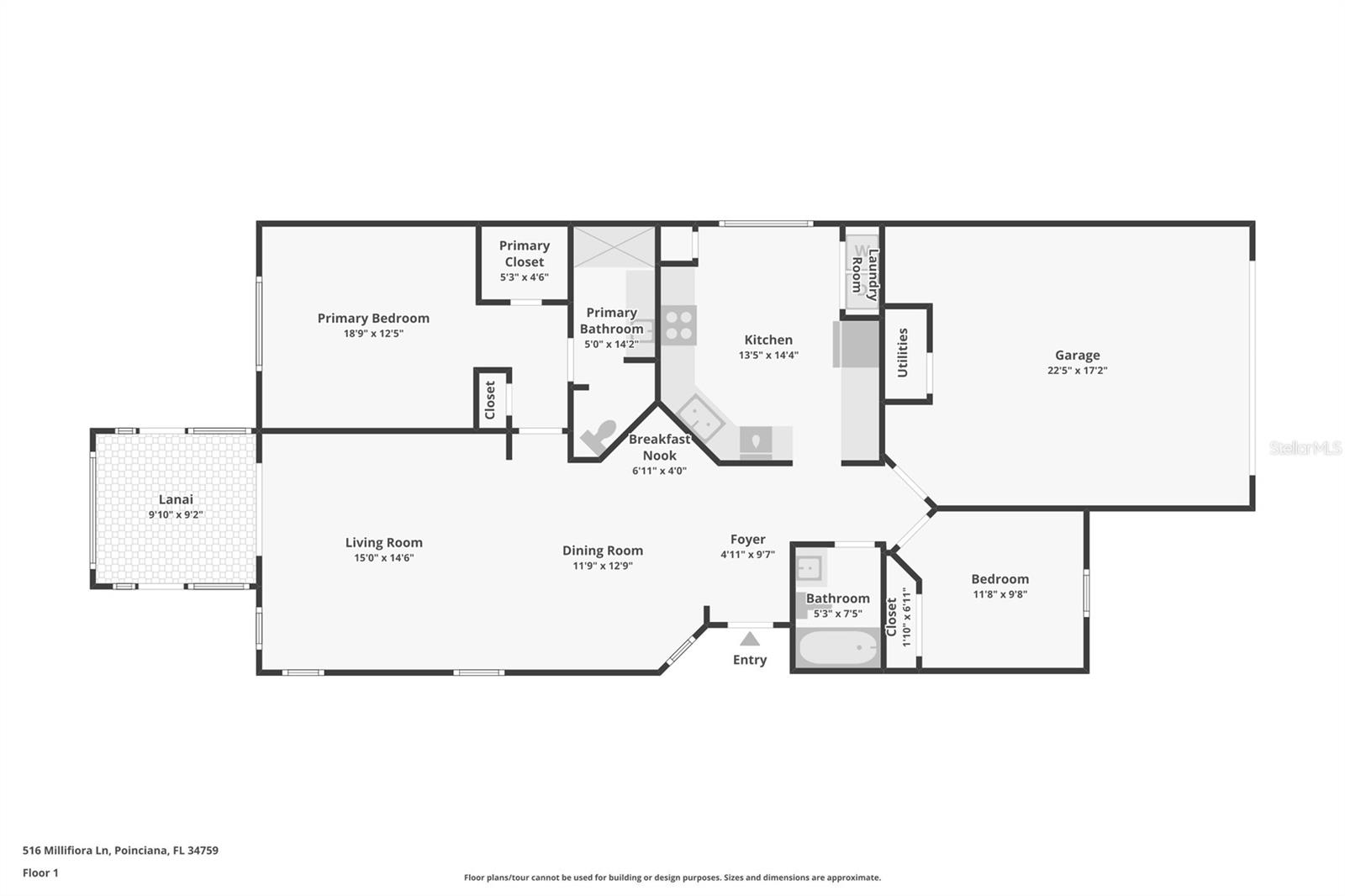 516 MILLIFIORA LN, POINCIANA, FL, 34759