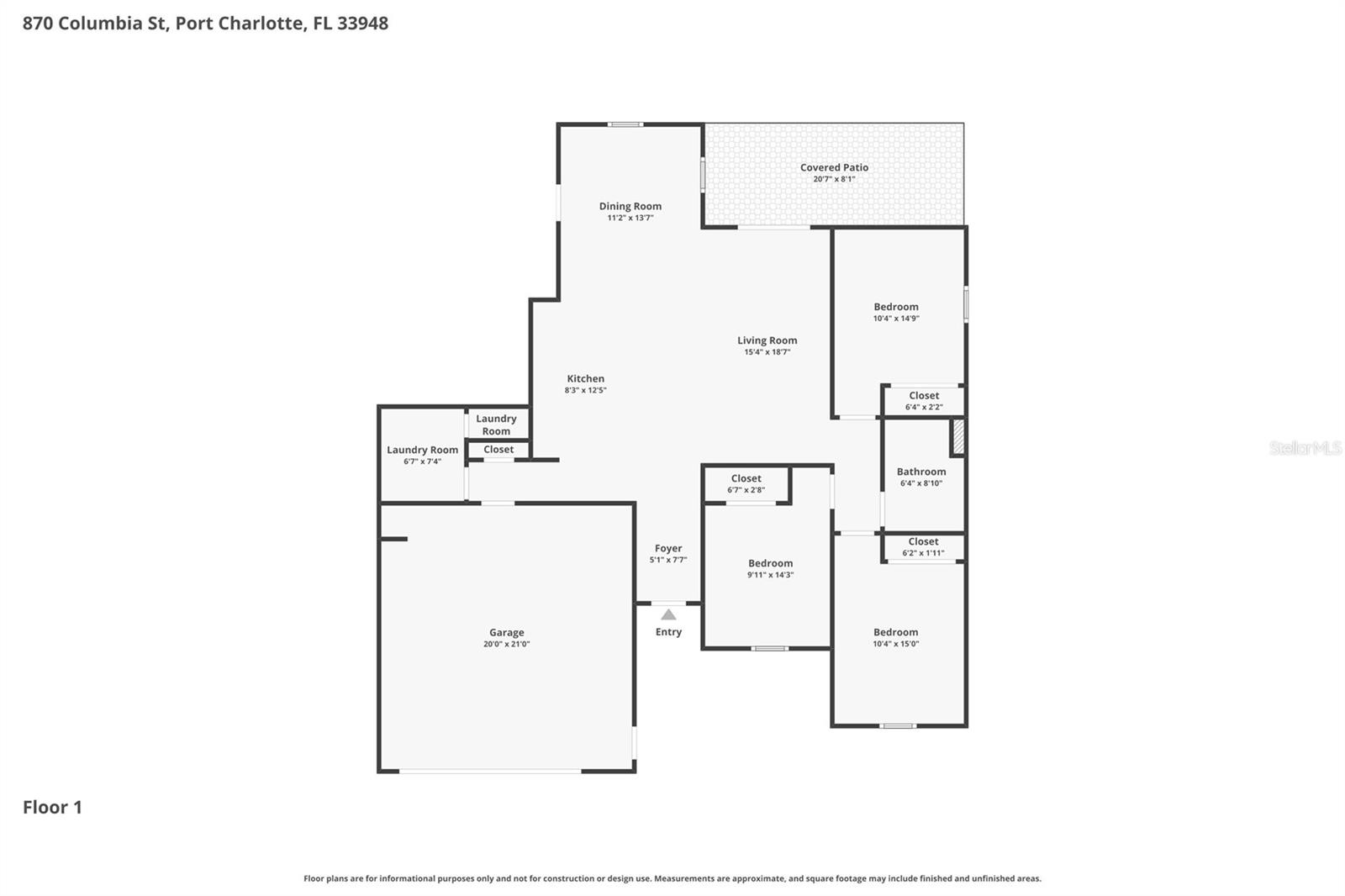 870 COLUMBIA ST, PORT CHARLOTTE, FL, 33948