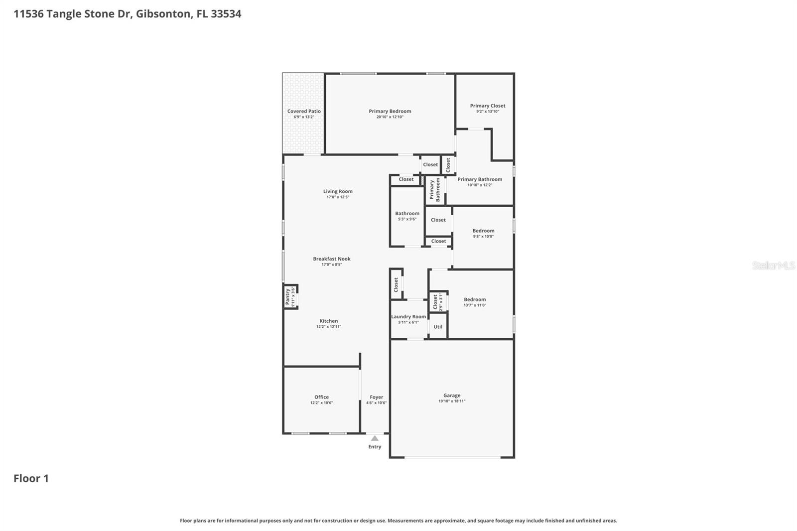 11536 TANGLE STONE DR, GIBSONTON, FL, 33534