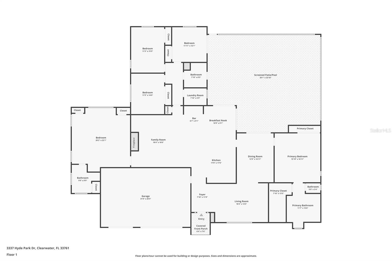 3337 HYDE PARK DR, CLEARWATER, FL, 33761