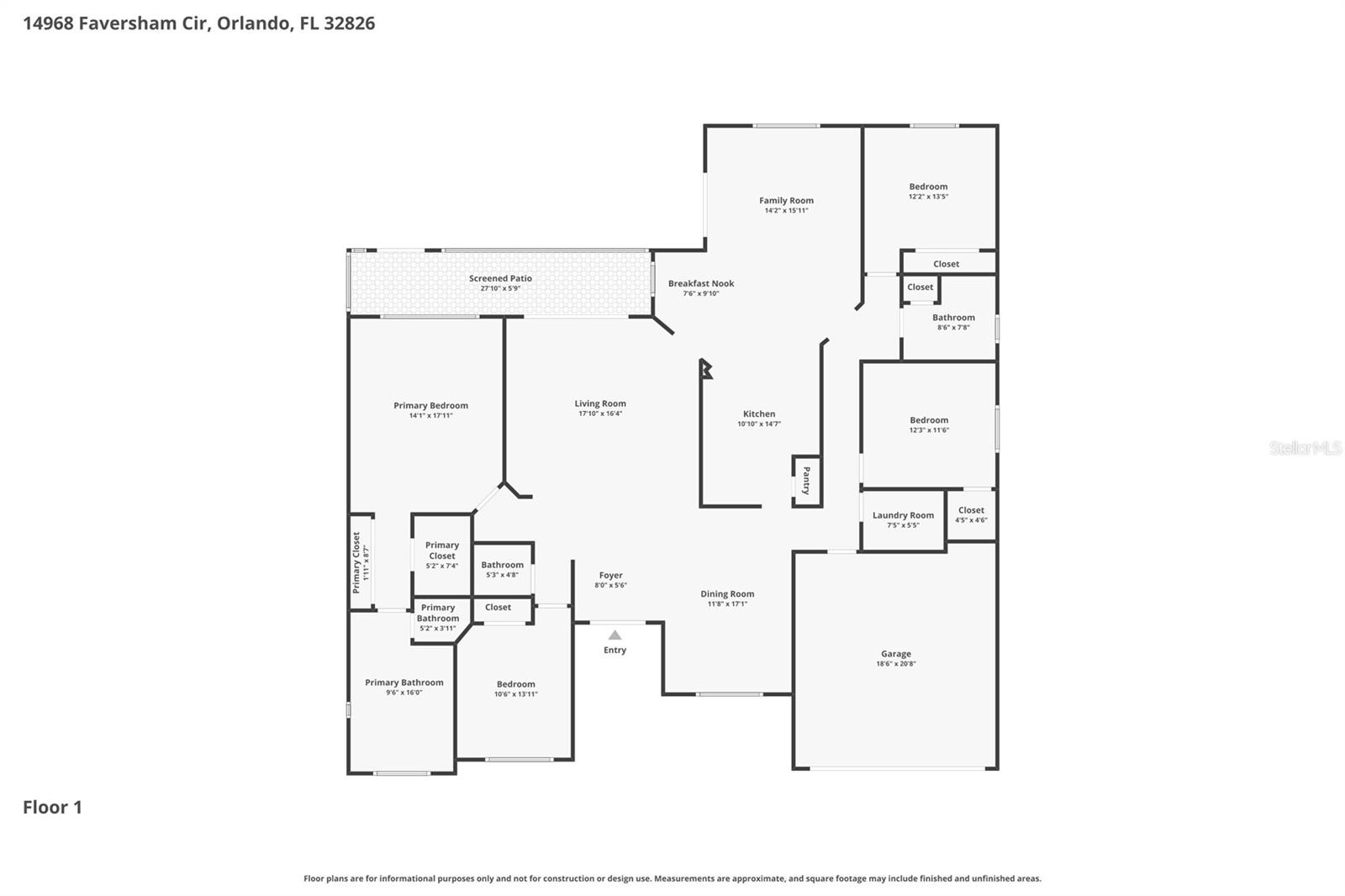 14968 FAVERSHAM CIR, ORLANDO, FL, 32826
