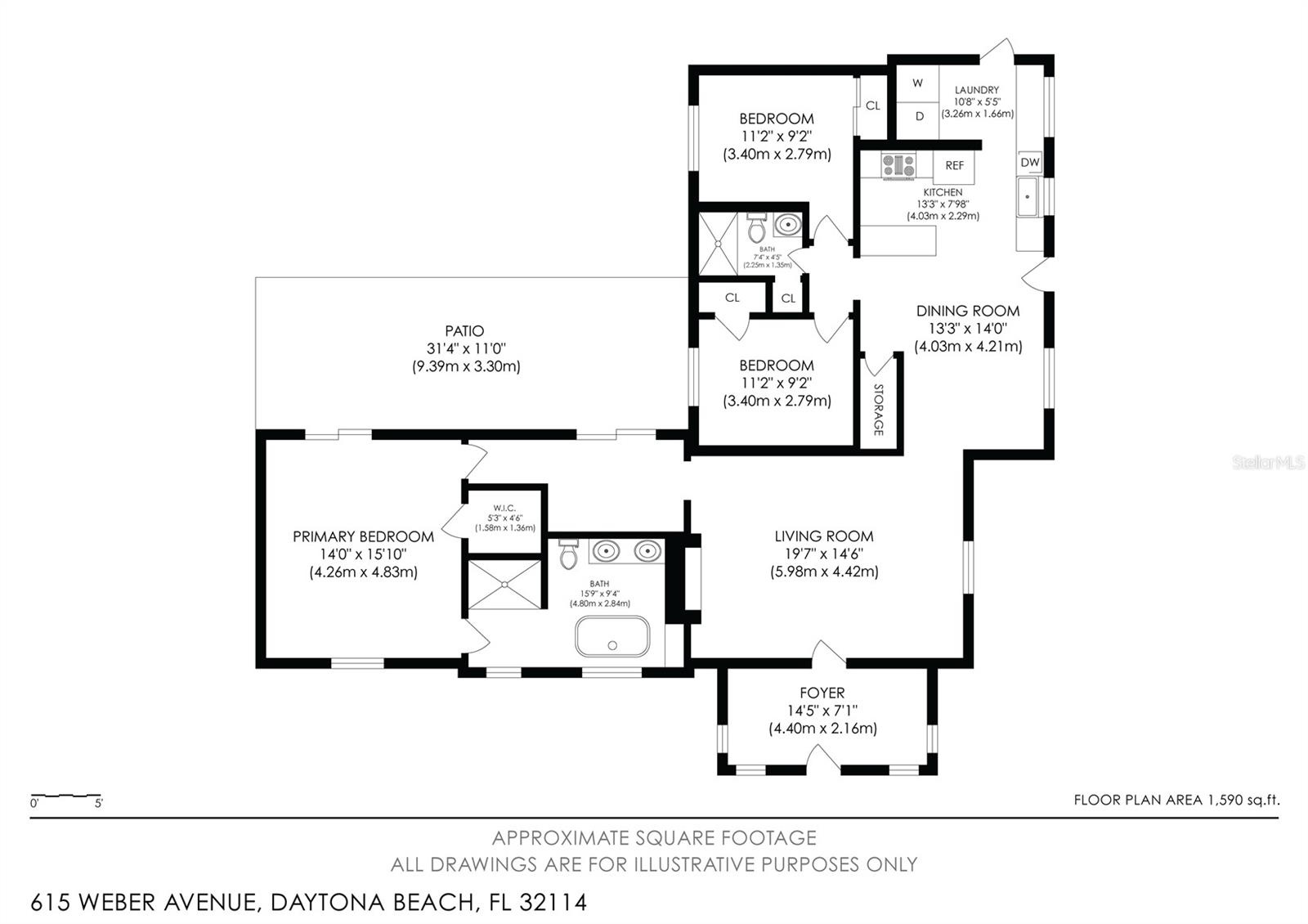615 WEBER AVE, DAYTONA BEACH, FL, 32114