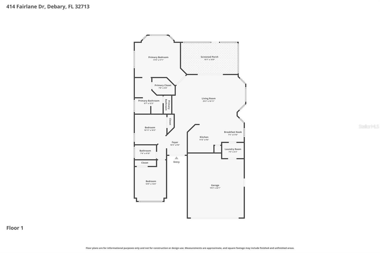 414 FAIRLANE DR, DEBARY, FL, 32713