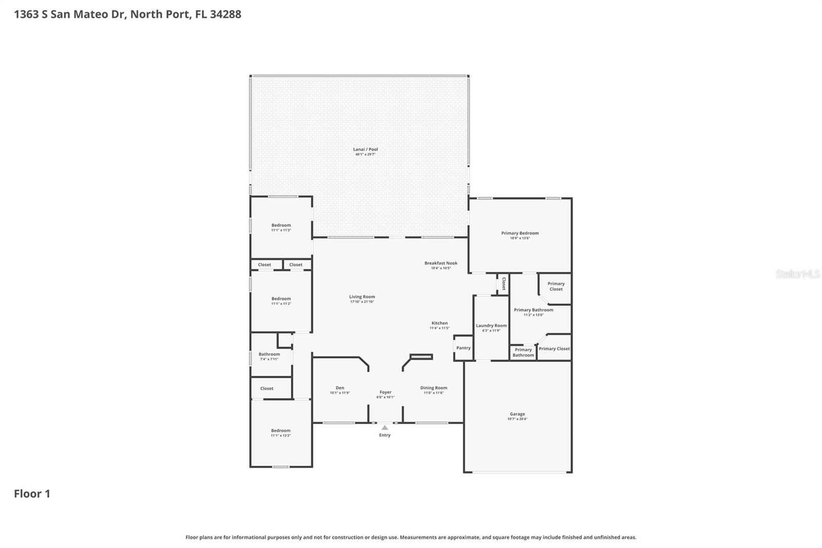 1363 S SAN MATEO DR, NORTH PORT, FL, 34288