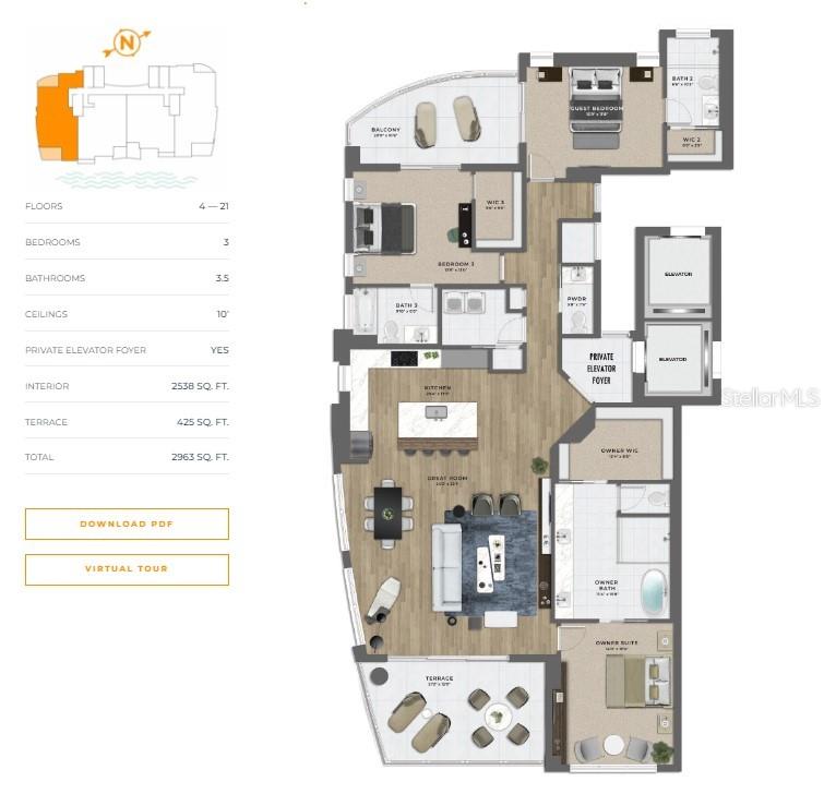 2910 W BARCELONA ST #1004, TAMPA, FL, 33629