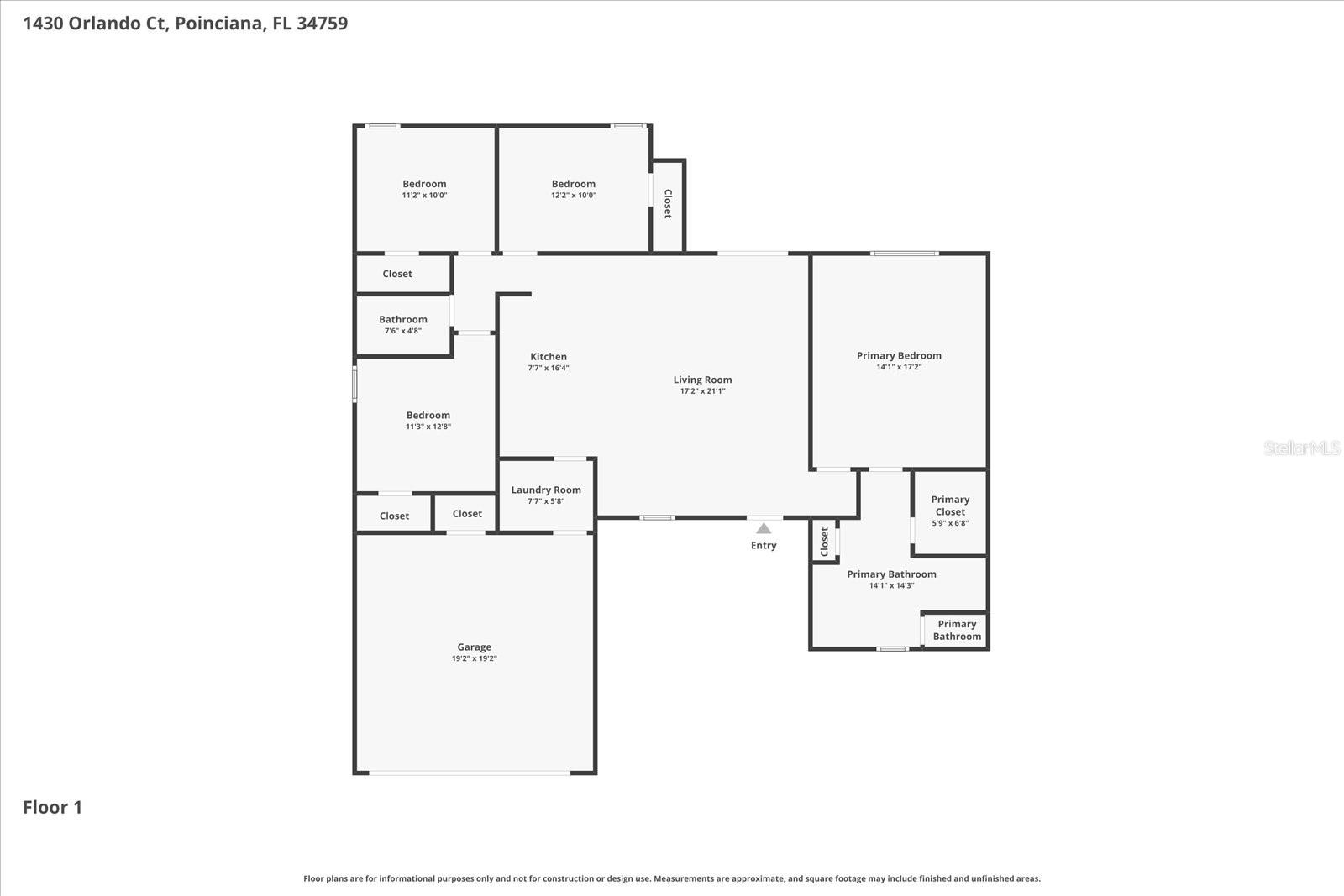 1430 ORLANDO CT, KISSIMMEE, FL, 34759