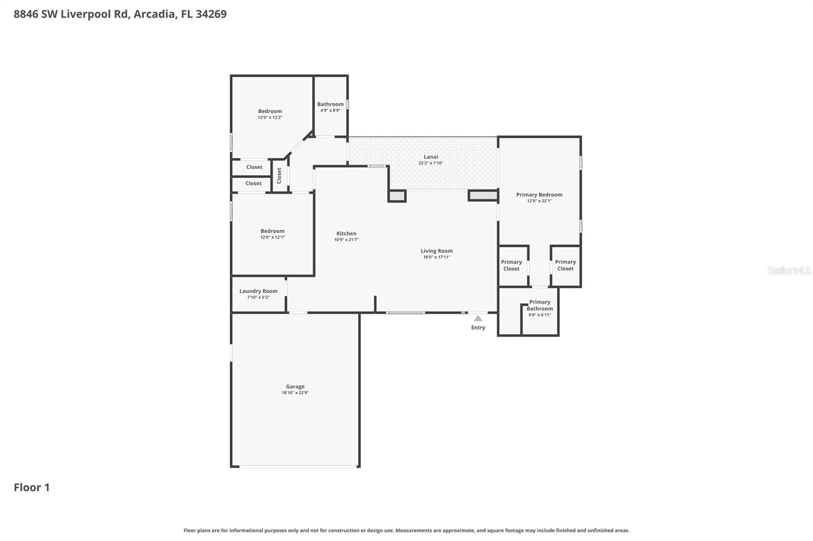 8846 SW LIVERPOOL RD, ARCADIA, FL, 34269