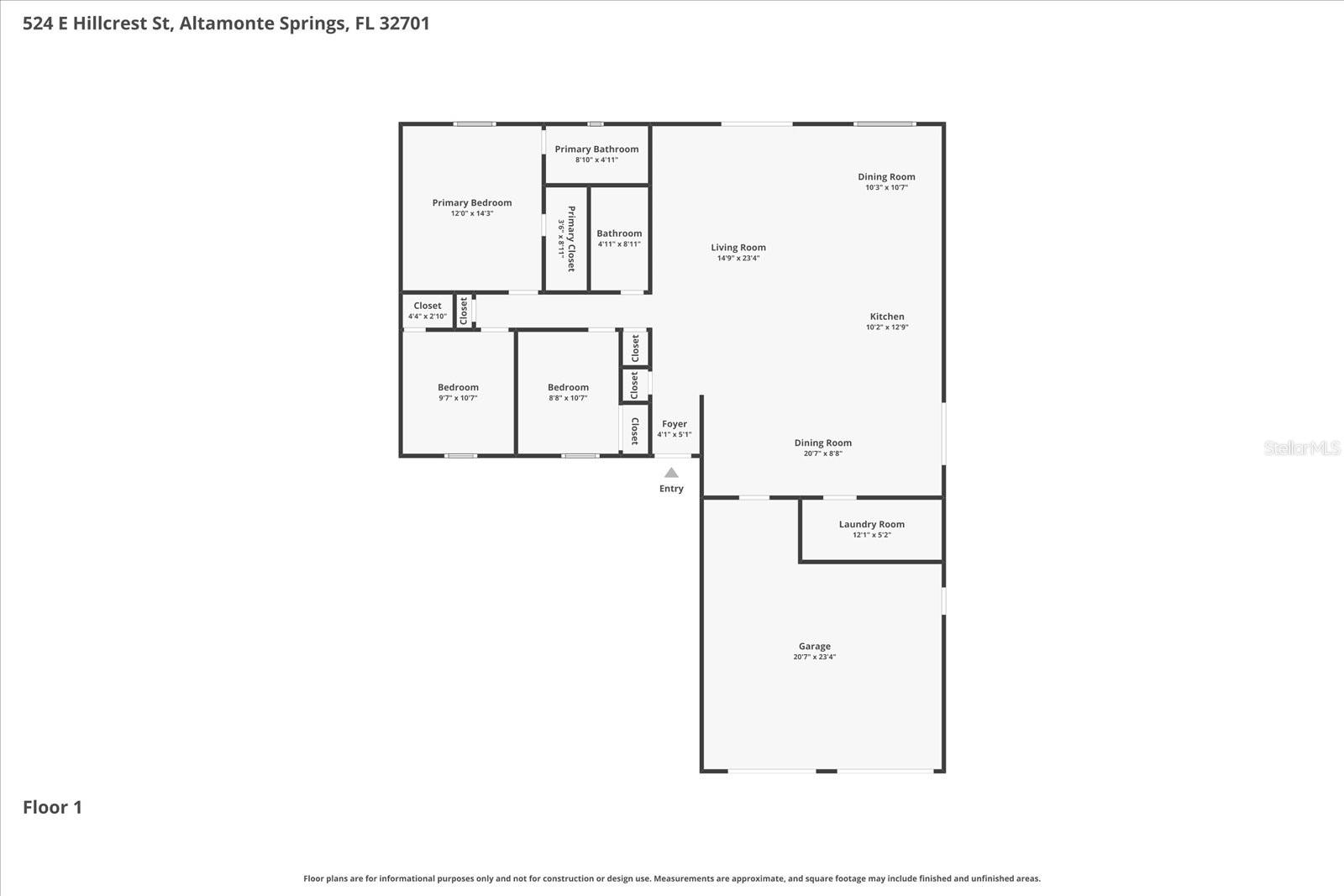 524 E HILLCREST ST, ALTAMONTE SPRINGS, FL, 32701