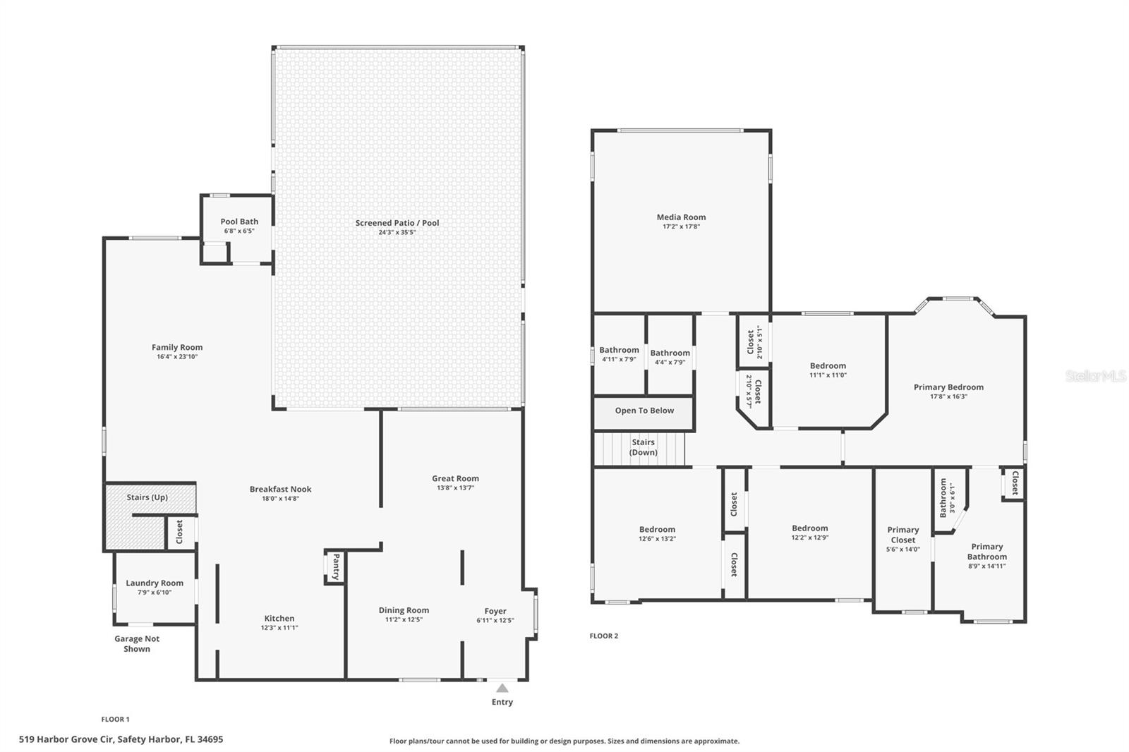 519 HARBOR GROVE CIR, SAFETY HARBOR, FL, 34695
