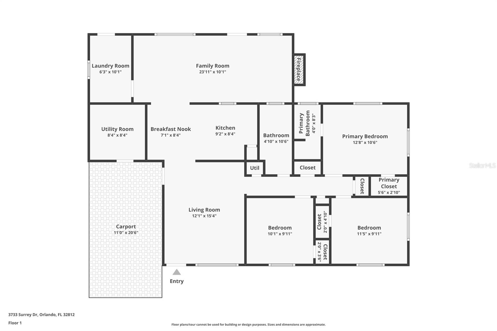 3733 SURREY DR, ORLANDO, FL, 32812