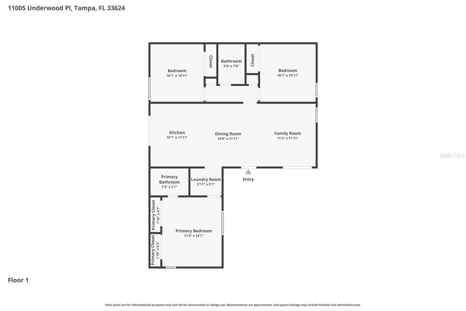 11005 UNDERWOOD PL, TAMPA, FL, 33624