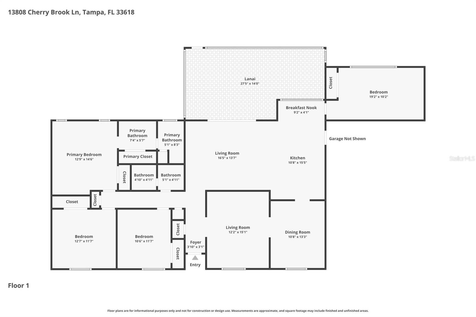 13808 CHERRY BROOK LN, TAMPA, FL, 33618