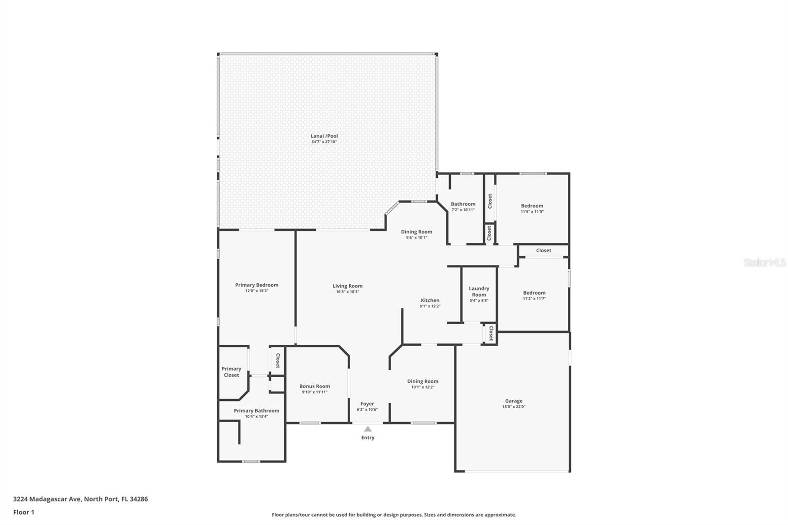 3224 MADAGASCAR AVE, NORTH PORT, FL, 34286